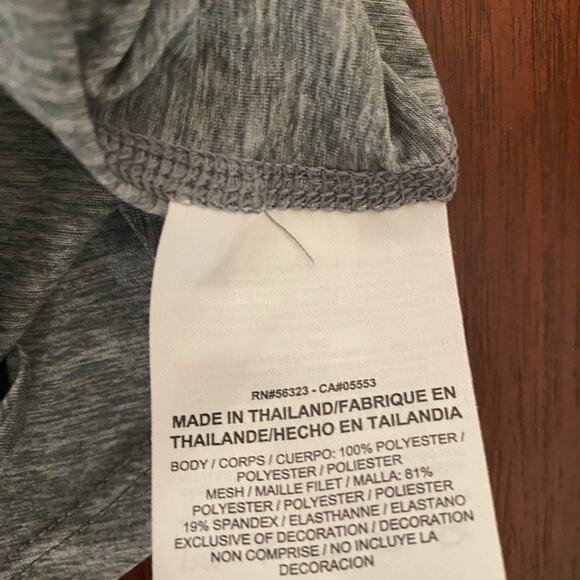 Nike Breathe Elastika Dri-Fit Training Running Gym Strappy Tank Grey Yellow SZ S - Picture 5 of 7